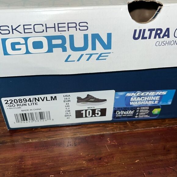 Sketchers Blue Go Run Lite tennis shoes walking mens size 10.5 10 1/2 used worn - Picture 2 of 7